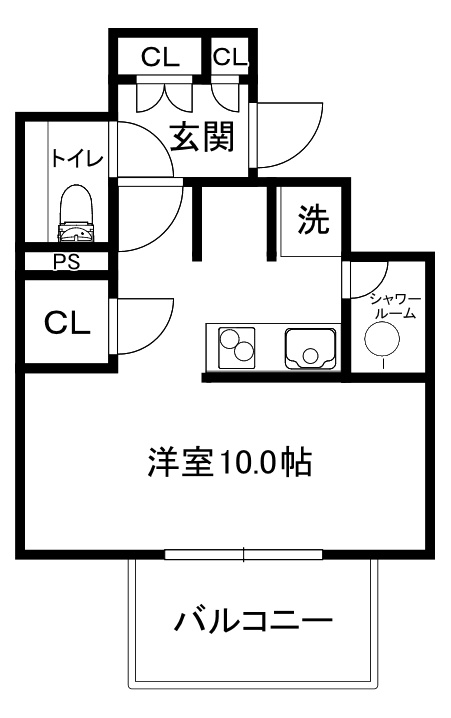 大阪市中央区安堂寺町１丁目の賃貸マンションの間取り