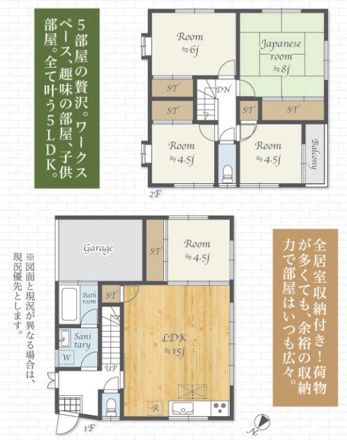 川越市木野目　中古戸建の間取り