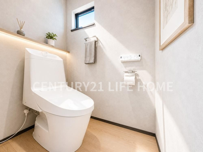 【トイレ】 | ブルーライン「踊場」新築戸建 | シンプルで使いやすいトイレです