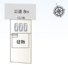 西尾市一色町松木島中切第4　新築分譲住宅　全1棟　1号棟の区画図