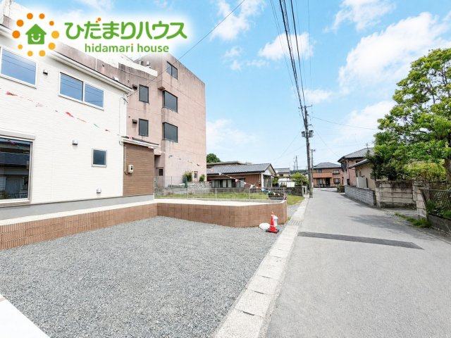 いわき市常磐上湯長谷町第2　新築戸建の前面道路含む現地写真|閑静な住宅街なので、車庫入れも楽々(^^♪