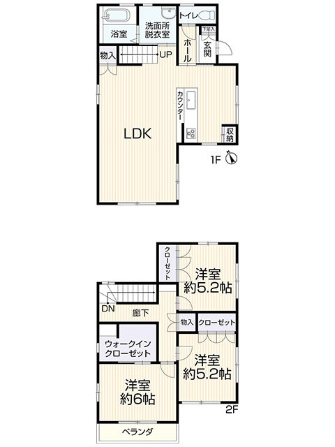 【中古戸建】知多市寺本台4丁目の間取り