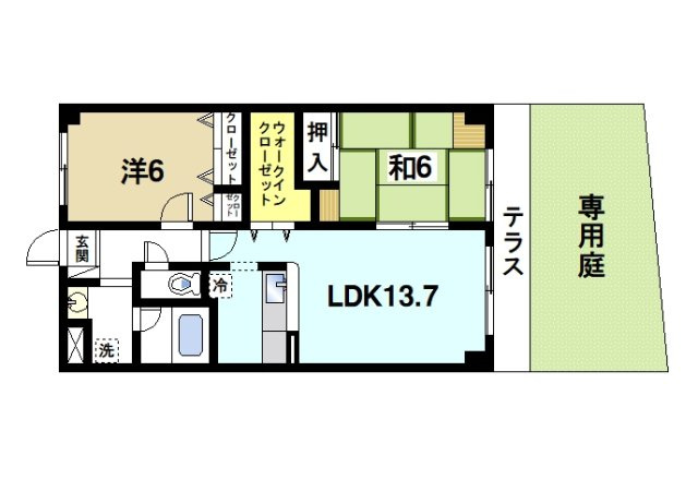 リジェール菅原の間取り|使い勝手の良い間取りです
