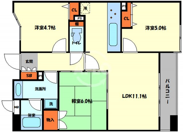 アーデンタワー新町　堀江小学校区の間取り|アーデンタワー新町　間取り