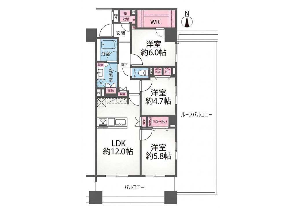 ライオンズステーションプラザ草加の間取り
