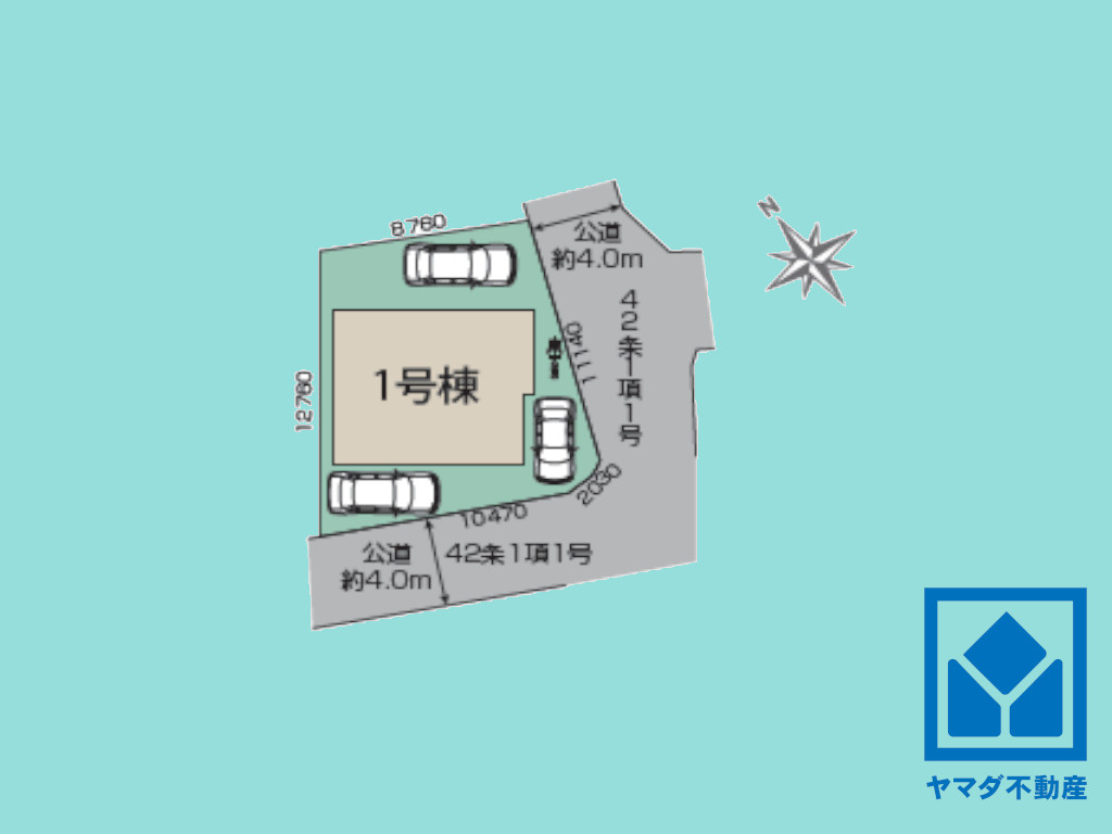 大津市坂本2丁目　1期　1号棟の区画図