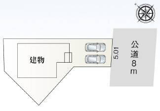 豊田市野見山町　新築分譲住宅　全1棟　1号棟の区画図