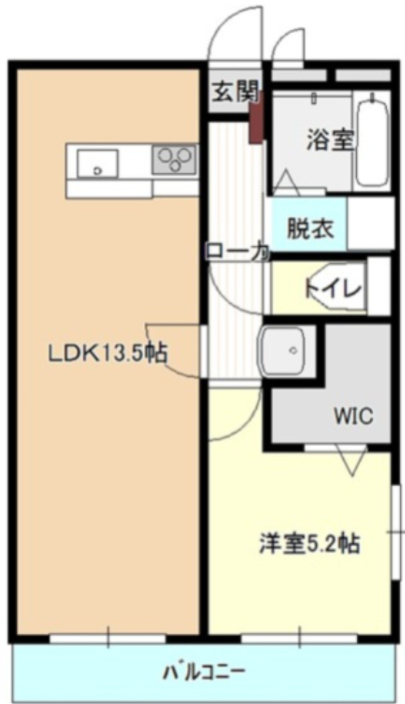 清風マンションの間取り|1LDKタイプの間取り