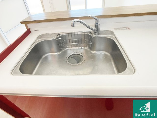  加古川グリーンシティＤ棟の設備|広々としたシンクで食器洗いも楽々！