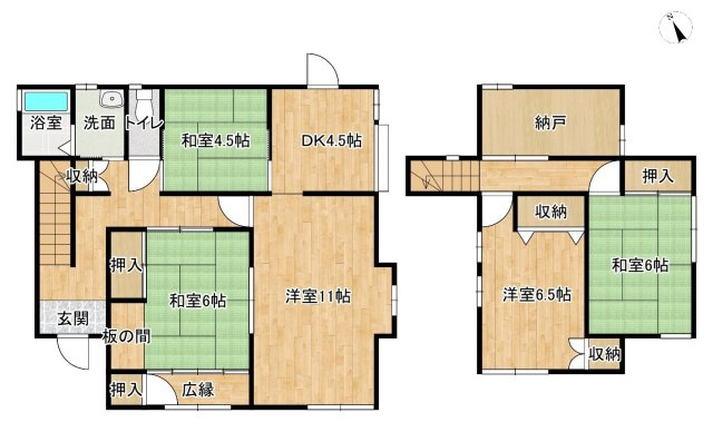 高砂市西畑3丁目　中古戸建の間取り|5SDKです。