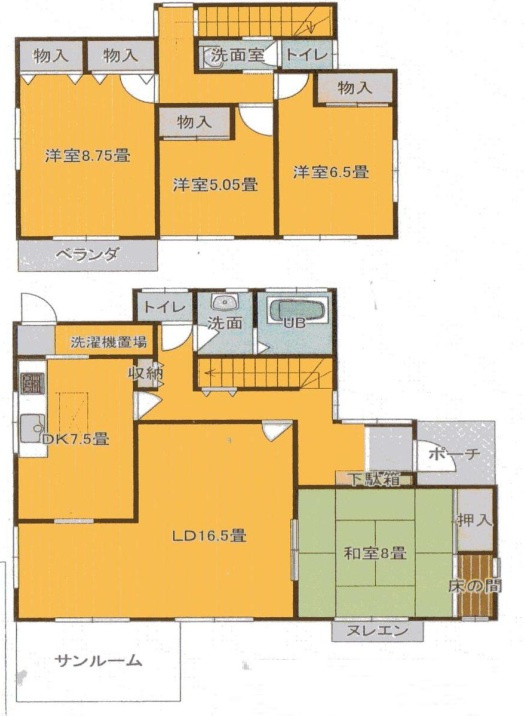 飯能市永田台1丁目　中古戸建の間取り