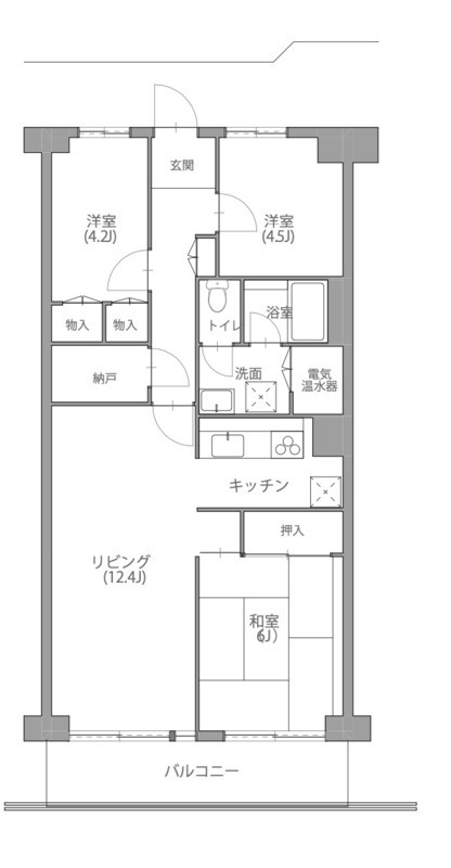 武蔵野北第一スカイハイツの間取り