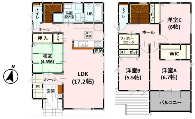 【間取り】 | 宇城市不知火町高良2期　4号棟