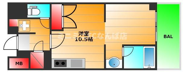 KDX堺筋本町レジデンスの間取り|現状有姿
