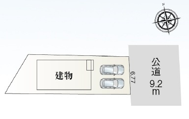 豊田市田中町4丁目　新築分譲住宅　全1棟　1号棟の区画図