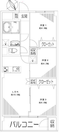 サニーハウスさぎの宮の間取り