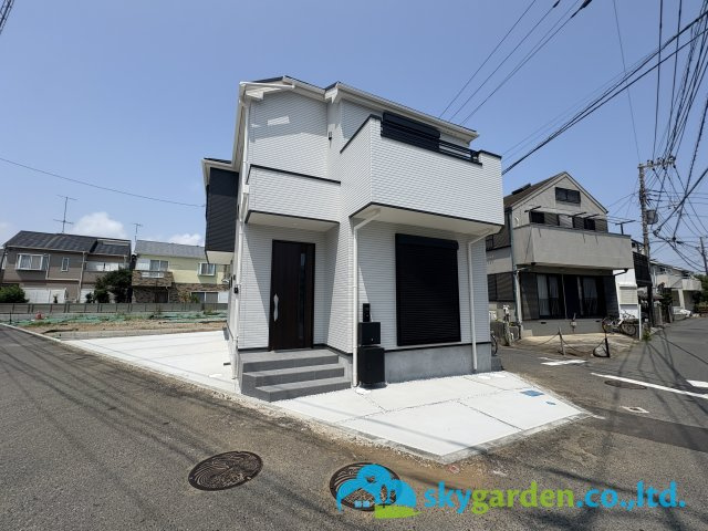 茅ヶ崎市浜之郷３期　新築戸建　全１棟の外観|日照・開放感良好の新築一戸建て