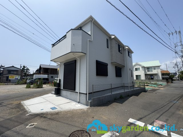 茅ヶ崎市浜之郷３期　新築戸建　全１棟の前面道路含む現地写真|前面道路含む現地写真です