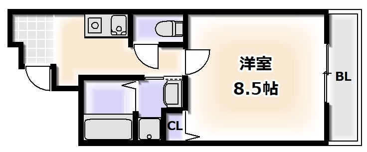 フジパレス沢ノ町Ⅱ番館の間取り