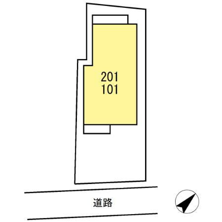 世田谷区経堂３丁目のアパートの区画図