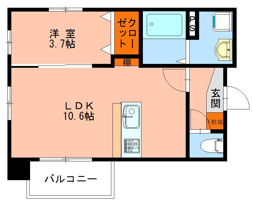 モンフレール東比恵の間取り