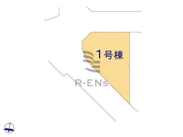 【区画図】 | 西東京市芝久保町１丁目　新築戸建て | 花小金井徒歩13分の立地、開放感ばっちりの角地です