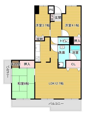 ノバティながの南館フロンテージ長野の間取り