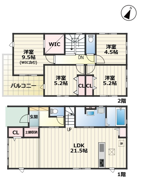 KEIAI GRACE守山区小幡北2期｜名古屋市の戸建ならホームアップの間取り