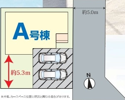 鎌ケ谷市北中沢Ⅰ　A号棟の区画図|区画図です♪