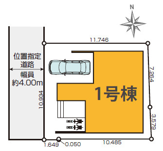 練馬区関町東1丁目　ZEH水準×車庫付　大型ハイグレード住宅　限定1棟の区画図