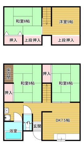 若松町戸建ての間取り