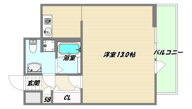 大阪市淀川区西中島５丁目の賃貸マンションの間取り