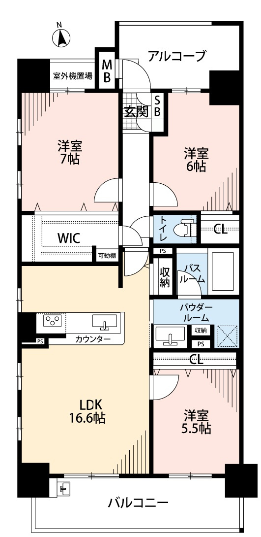 アルファスマート英賀保駅の間取り|間取図