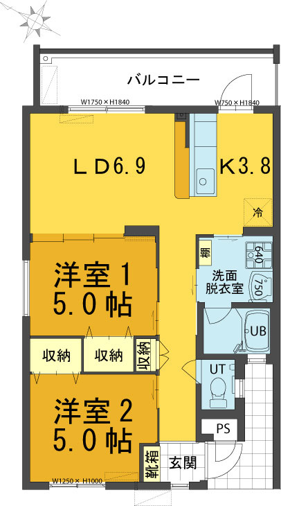フェリースKの区画図