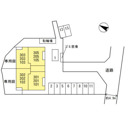 グレースコート常盤の区画図