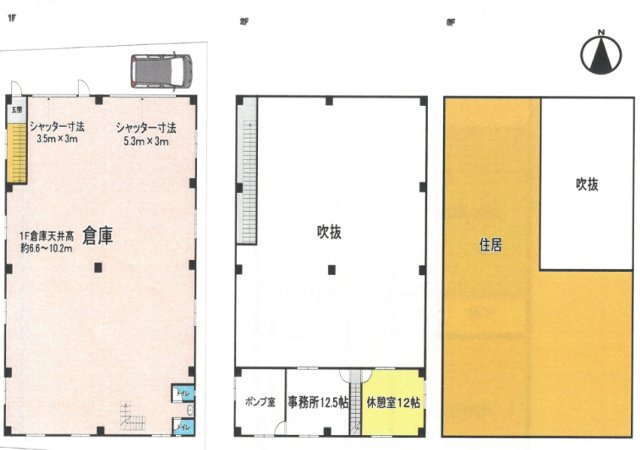 東大阪市今米貸倉庫の間取り