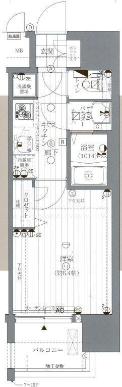 レジュールアッシュ大阪城北の間取り