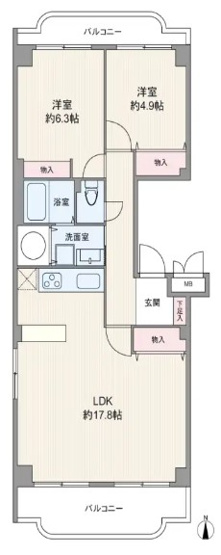 【間取り】 | 津門ハイデンス