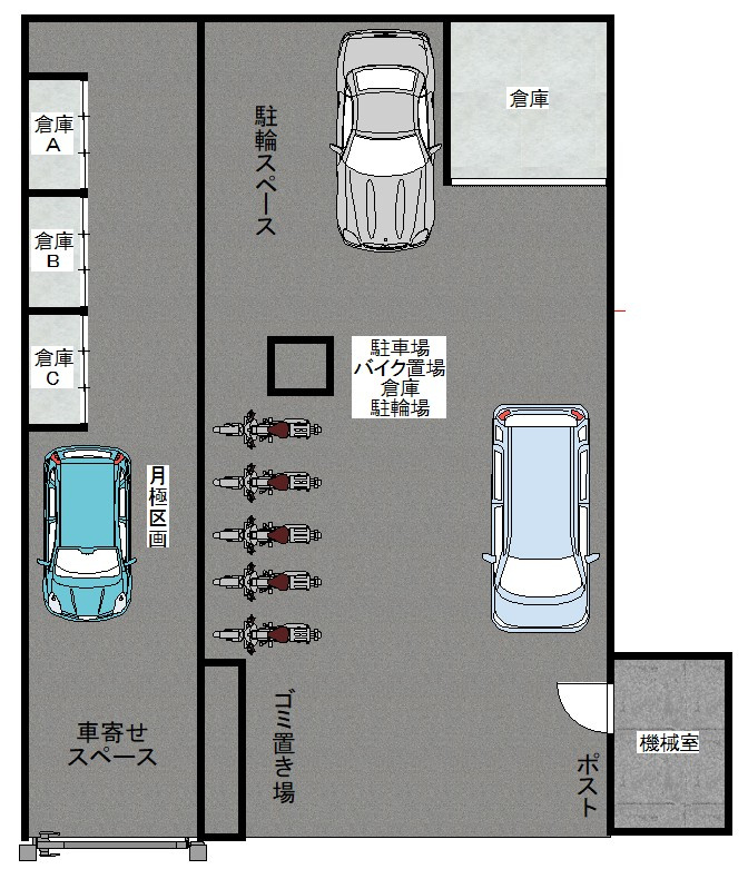 EAST BLUE MIYAMAE倉庫の間取り