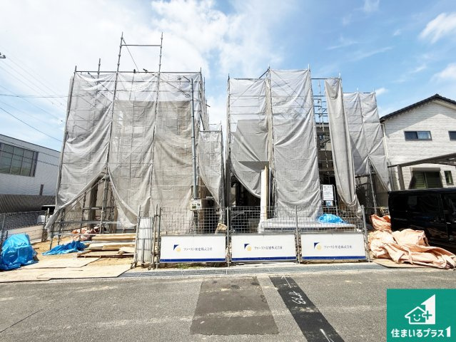 大阪狭山市大野台　第11期　新築一戸建ての外観|周辺は落ち着いた街並みの住宅地！子育てがしやすい住環境です！まだ未完成ですが、現地でしかわからない事もございます。是非一度ご覧ください。