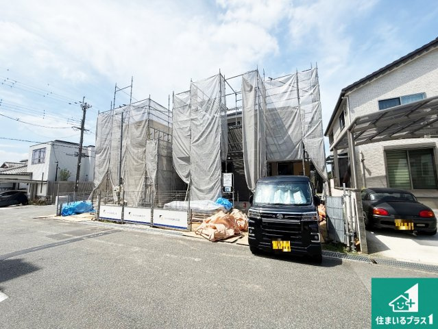 大阪狭山市大野台　第11期　新築一戸建ての外観|周辺は落ち着いた街並みの住宅地！子育てがしやすい住環境です！まだ未完成ですが、現地でしかわからない事もございます。是非一度ご覧ください。