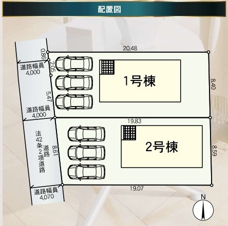 長野市三輪１丁目の新築一戸建の区画図
