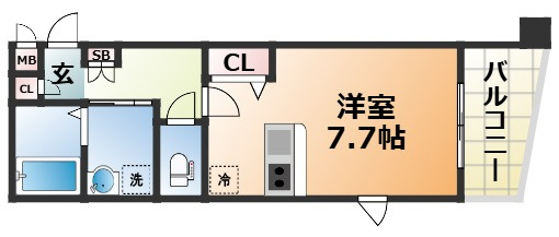 プレサンス神戸駅前グランツの間取り