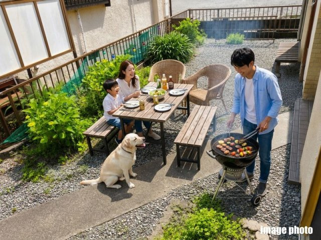 愛川町中津　土地65坪中古戸建　浴室交換履歴ありの庭|image photo