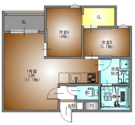 REGALEST CITY道徳の間取り