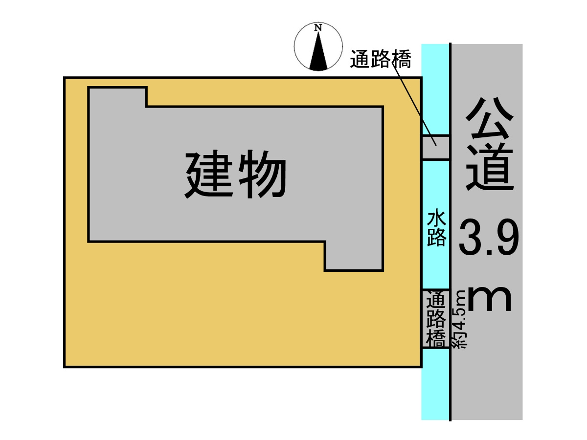 中古戸建　大垣市楽田町3丁目　昭和52年築の区画図