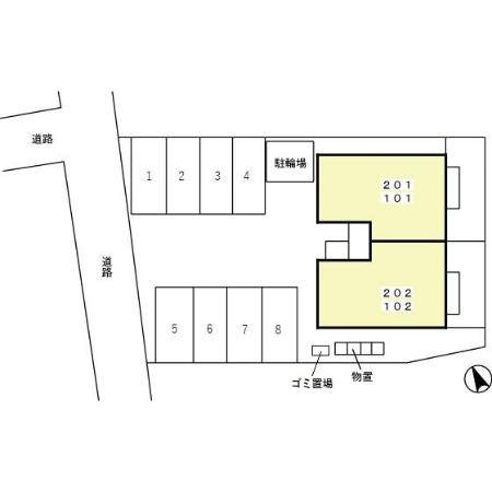 セジュールあわらの区画図