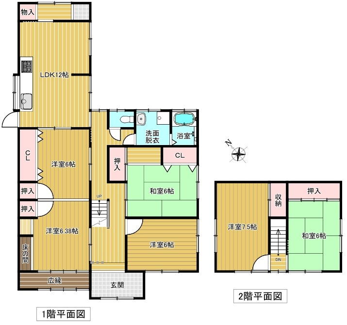 　☆ 多治見市旭ケ丘八丁目　６ＬＤＫ戸建 ☆の間取り