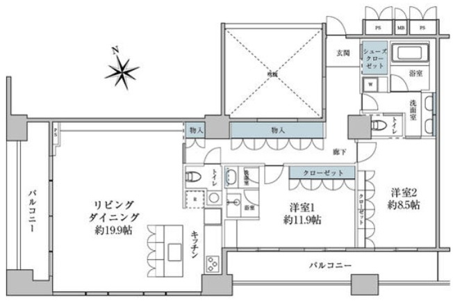 【間取り】 | グランスイート虎ノ門