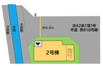 福岡市早良区原1丁目1期　2号棟の区画図